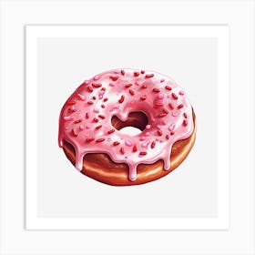 Donut With Icing Art Print