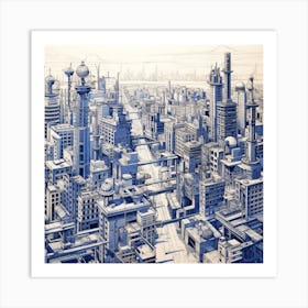 Futuristic Cityscape 11 Art Print