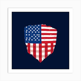 American Flag Shield Art Print