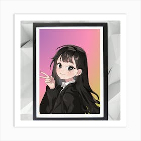 Anime Girl Art Print