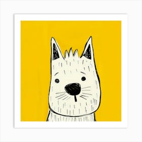 White Dog Art Print