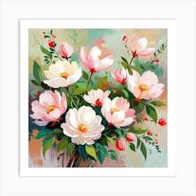 Flowers Oil Painting Abstract Painting Art 9 Art Print 1 Art Print