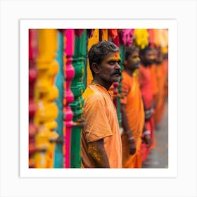 Holi In Varanasi Art Print