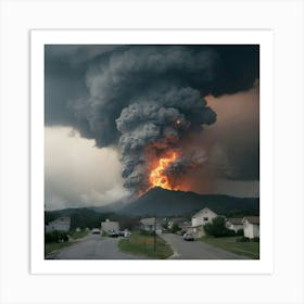 Eruption Of A Volcano Art Print