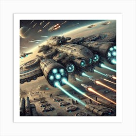 A Basilisk Class Gunship Designed For Both Space A Art Print