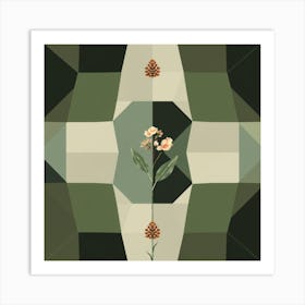 Geometric Flower Art Print