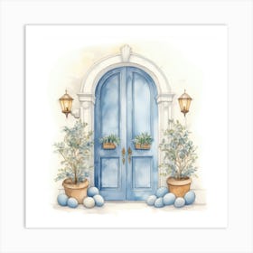 Blue Front Door Art Print