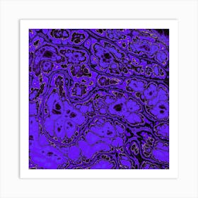 Purple And Black Abstract Painting Art Print