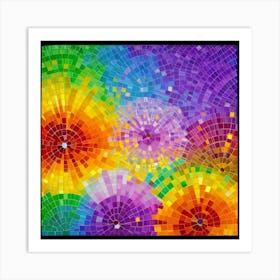 Mosaic Rainbow Colors Art Print