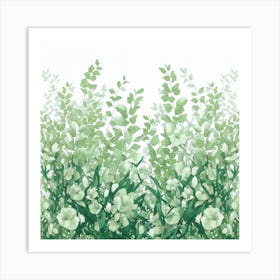 A Stunning Illustration Vibrant Green Spring Lan (2) Art Print