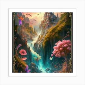 Waterfall Poster Art Print