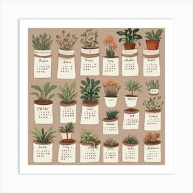 Default Make A Calendar Of Planting Dates Aesthetic 3 Art Print