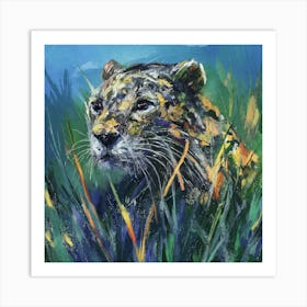 Leopard In Grass 1 Art Print