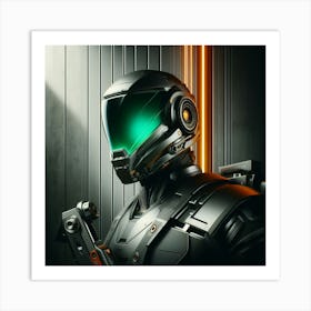 Soldier In A Helmet 1 Art Print