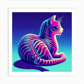 Psychedelic Cat 2 Art Print