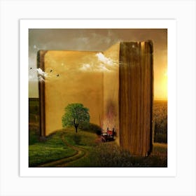 Open Book Art Print