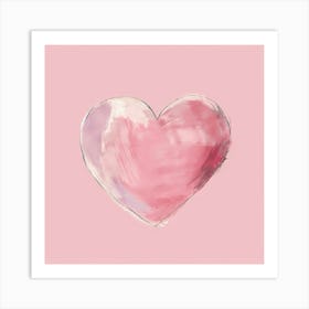 A Hand Drawn Pastel Minimalist Illustration Of A Heart 2 Art Print