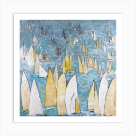  Sailing Calm Square Art Print