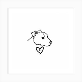 Pit Bull Dog Art Print