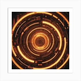 Abstract Circle Of Light Art Print