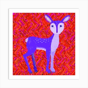 Oh Deer Square Art Print