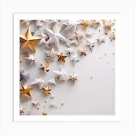 Christmas Star Confetti Art Print