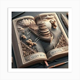 3d Book Art Art Print