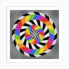 Rainbow Spiral 2 Art Print