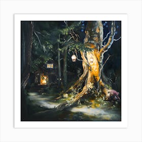 Cabin In The Woods Art Print