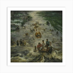 Flooded Village 1 Art Print