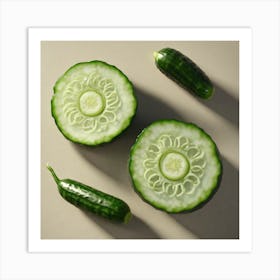 Sliced Cucumbers 3 Art Print