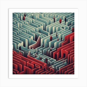 Business Maze Art Print