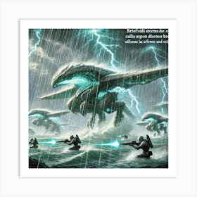 Drakesworn Riders Calling Storms Art Print