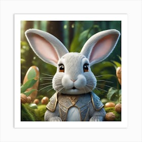 Bunny In Armor Art Print