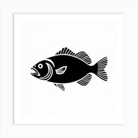 Black And White Fish Art Print