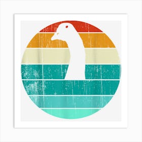 Goose Retro Style Art Print