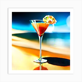 Cocktail On The Beach Art Print