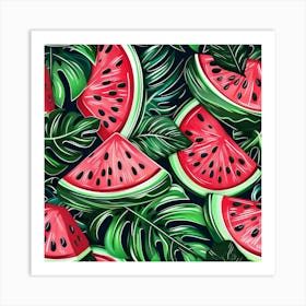 Watermelon Slices (9) Art Print