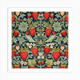 william morris floral fruit print 4 Art Print