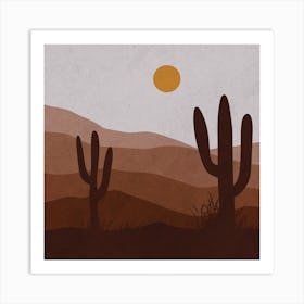 Cactus In The Desert 8 Art Print