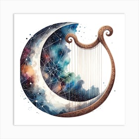 Harp In The Sky Art Print