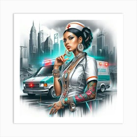 Nurse In The City Art Print