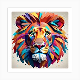 Abstract Lion Head 1 Art Print