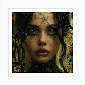 Girl In A Cage Art Print