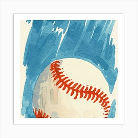 Baseball In The Rain Art Print