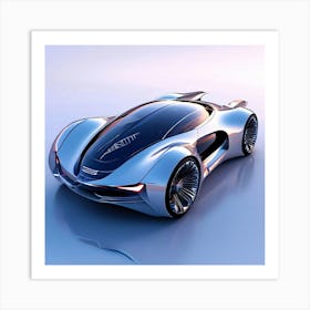 Futuristic Car 3D art print Art Print