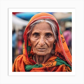 Portrait Of An Indian Woman Art Print