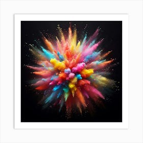 Colorful Powder Explosion 16 Art Print