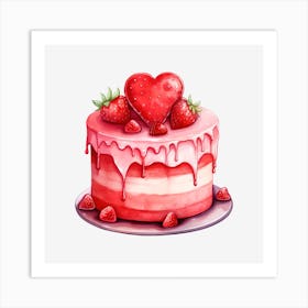 Strawberry Cake 14 Art Print