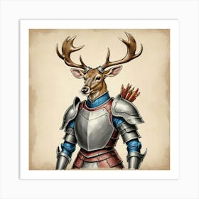 Deer In Armor 13 Art Print